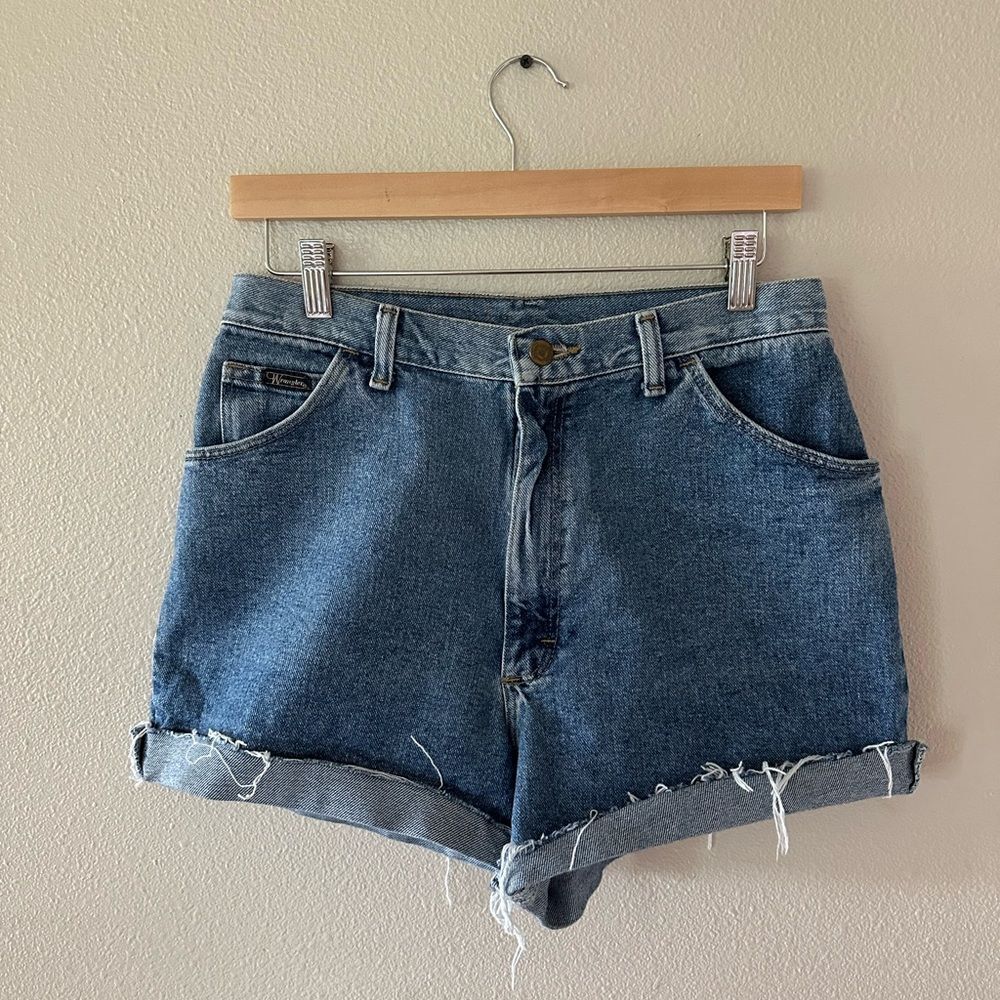 Wrangler Vintage 90s High Waist Mom Jean Shorts Denim Throwback Size 12